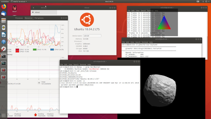 Ubuntu 18.04 Gnome Wayland ODROID-N2 GPU Drivers