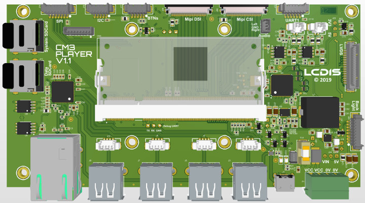 CM3 PLAYER Raspberry Pi LVDS