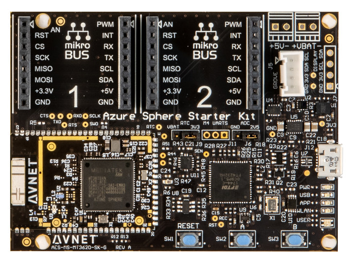 MT3620 mikroBUS development board 