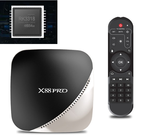 Rockchip RK3318 TV Box Wechip X88 Pro