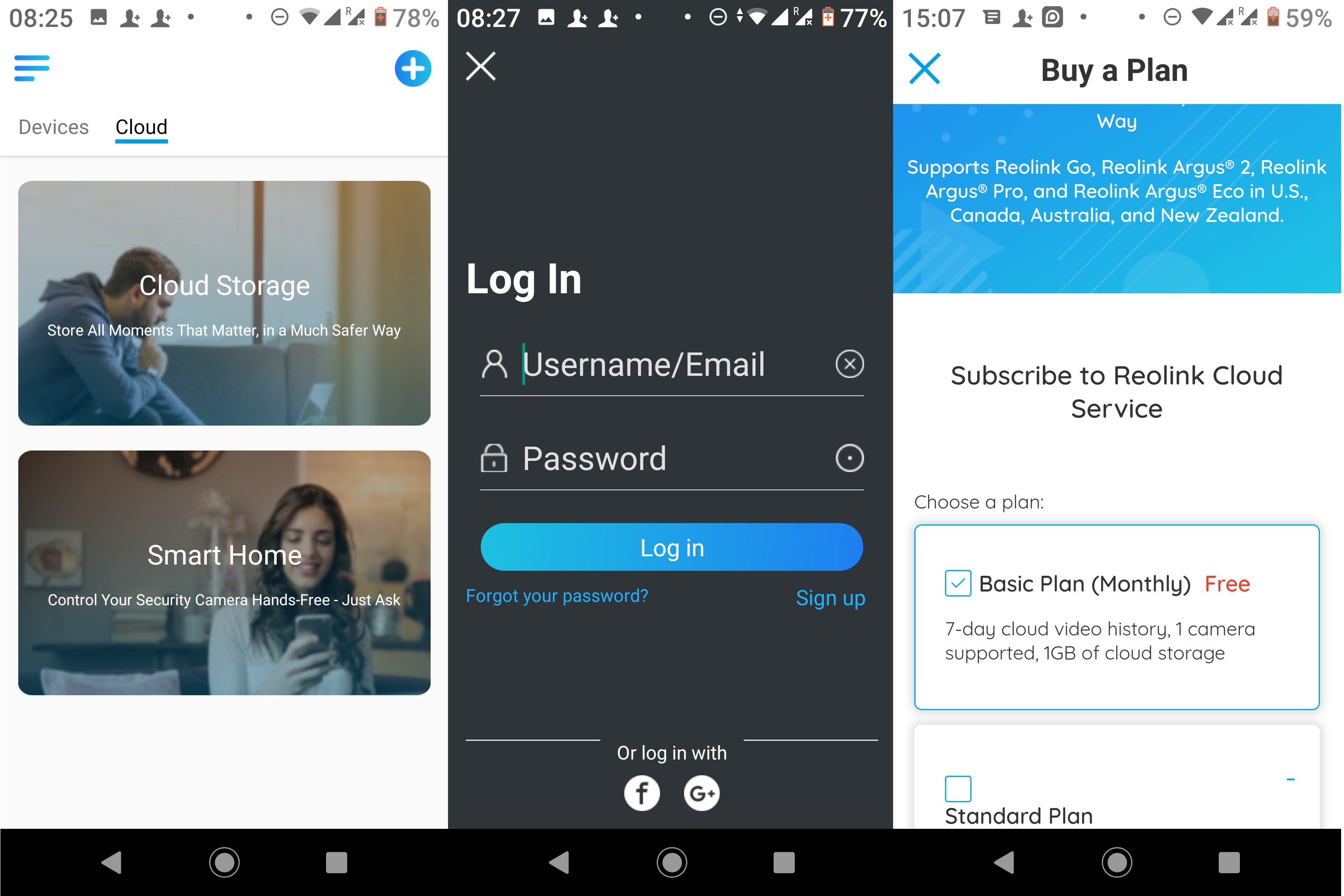 Reolink argus best sale 2 cloud storage