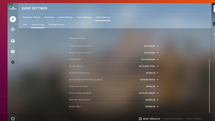 CSGO ubuntu default-advanced-video-settings
