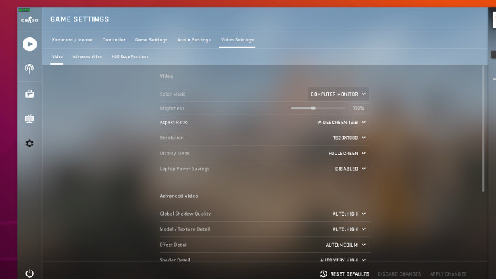 CSGO ubuntu default-video-settings
