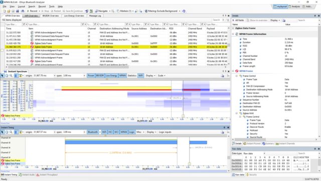 Ellisys Vanguard - All-Channels Capture of 802.15.4 WPAN