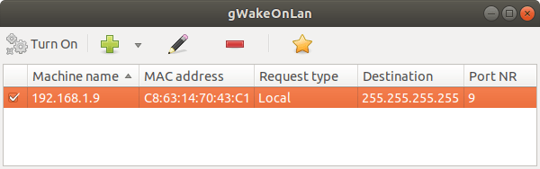 gWakeOnLan