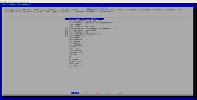 OpenWrt make menuconfig