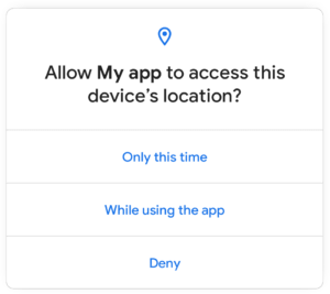 Android 11 One Time Permission