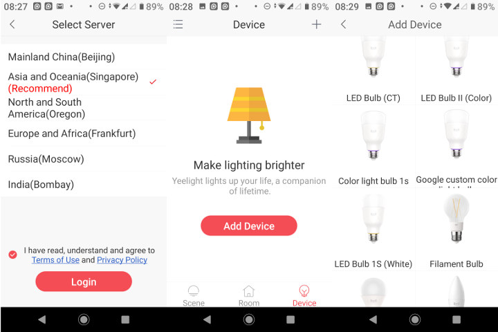 Yeelight App Add Device