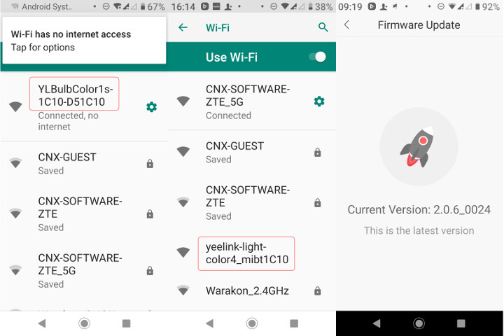 Yeelight SSID & Firmware Version