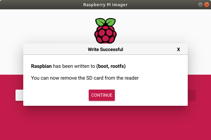 Raspbian successfully flashed