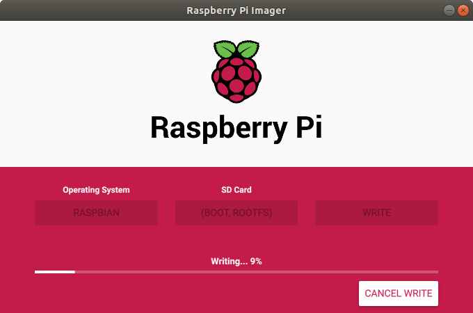 Raspberry Pi Imager Write