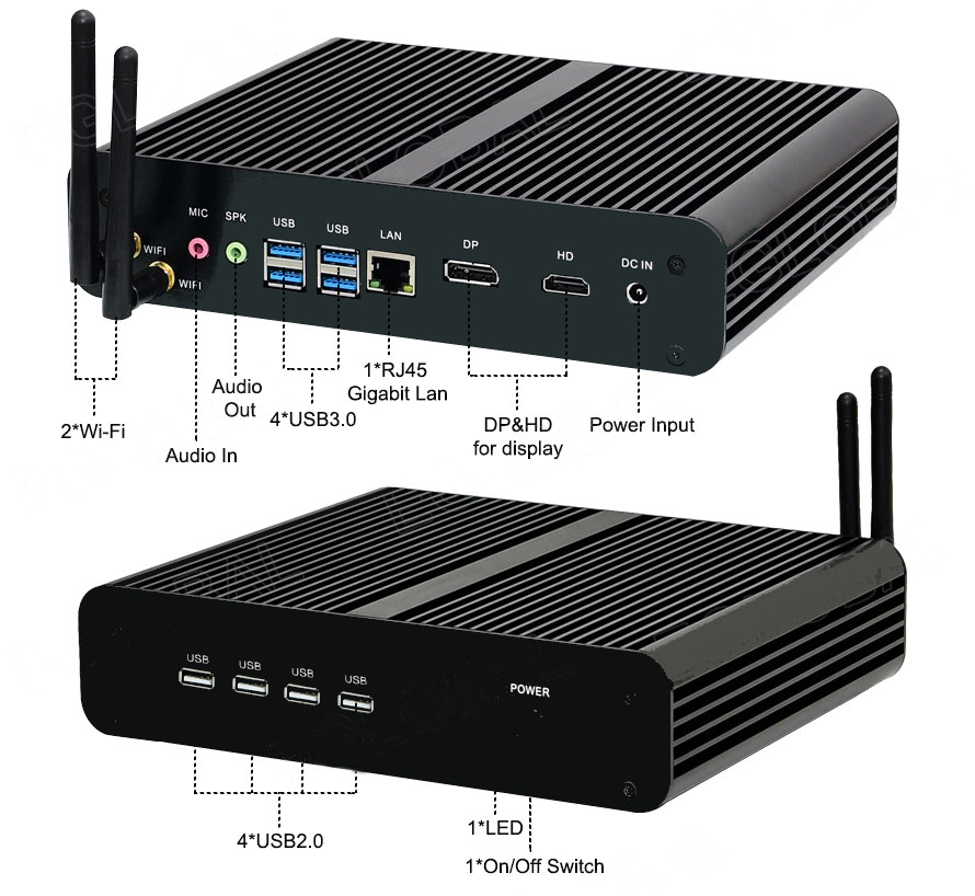 fanless comet lake mini pc