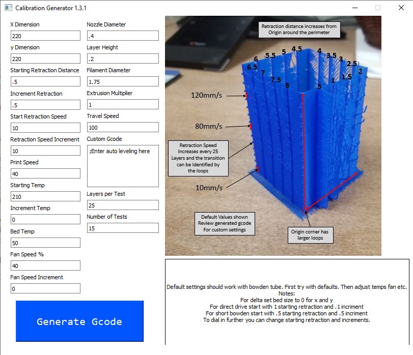 Calibration Generator Program