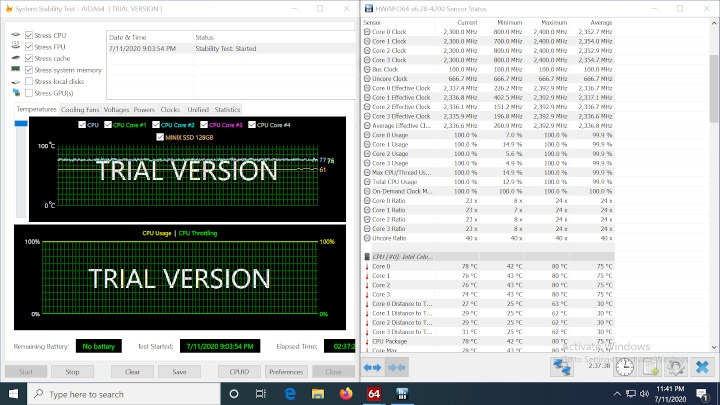 ODYSSEY-X86J4105 Stress Test