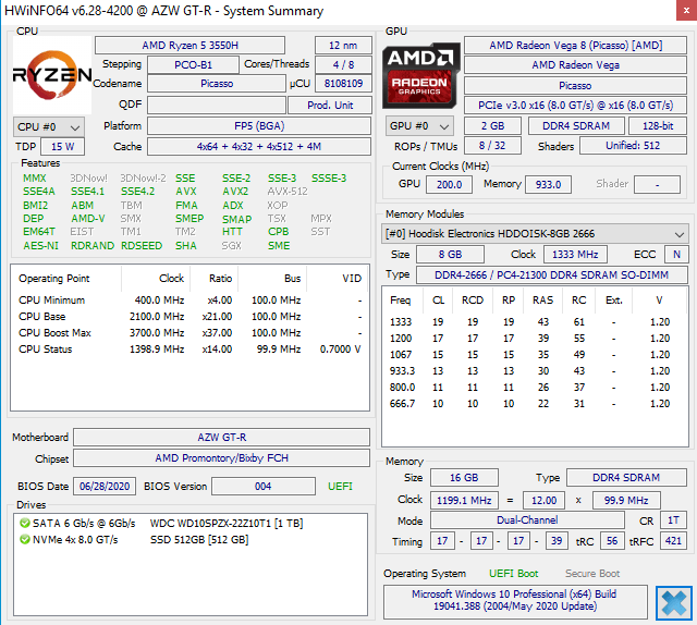 AMD hwinfo