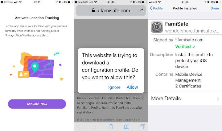 FamiSafe-Installation-Kid-Device