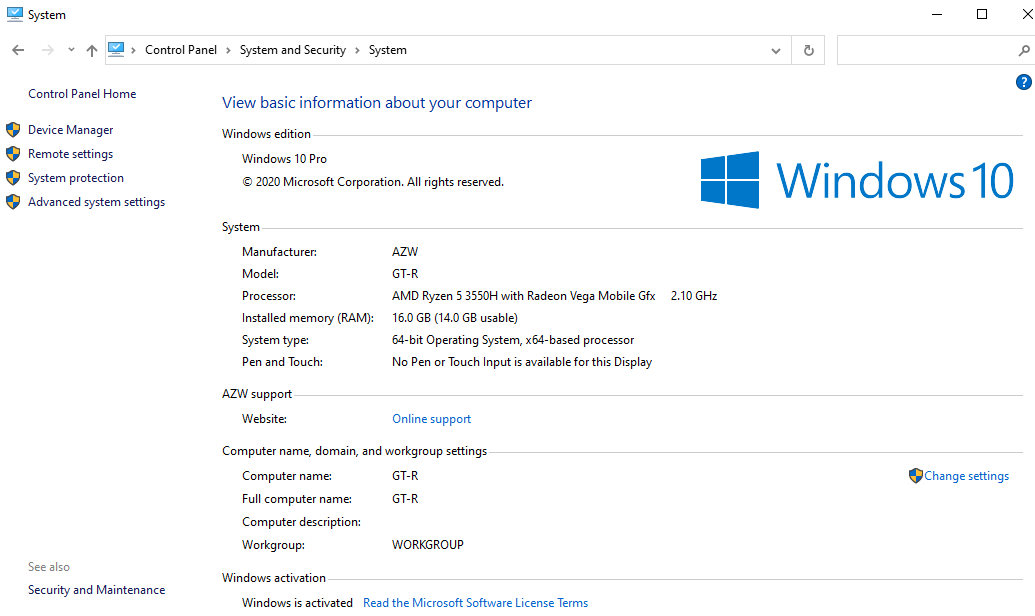 windows 10 system info
