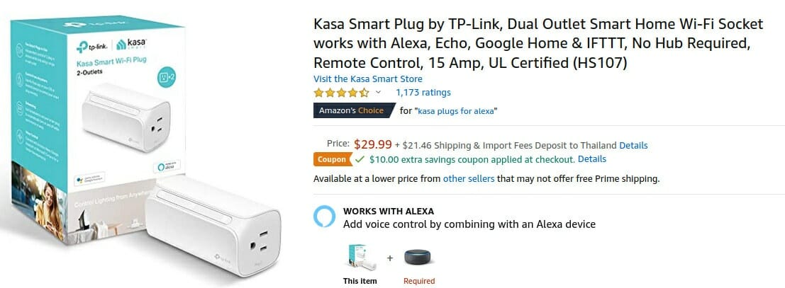 UL-Certified Smart Plug TP-Link Kasa