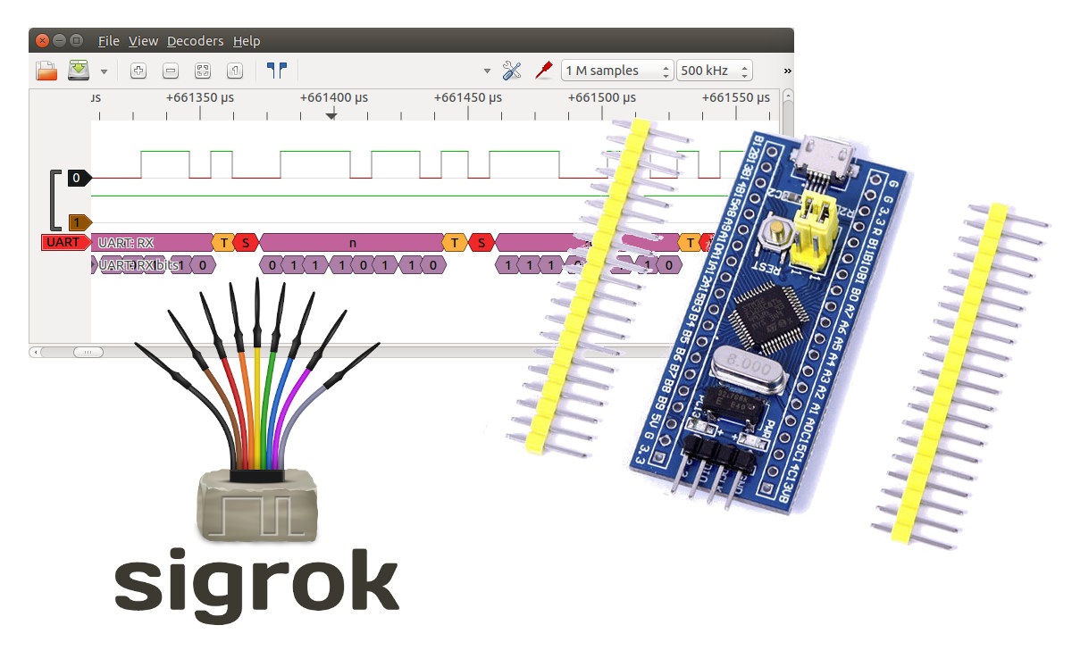 Blue pill STM32 logic analyzer sigrok