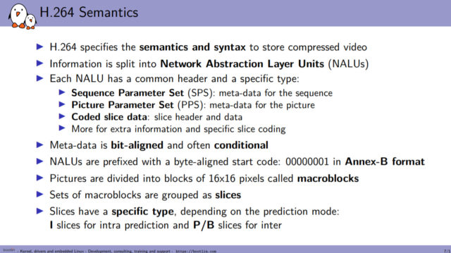 Hantro H1 Hardware Accelerated Video Encoding H.264 Semantics