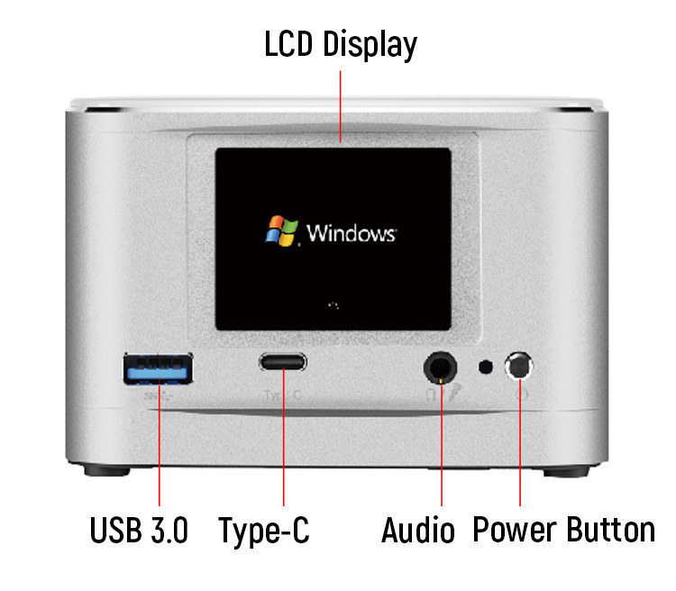 Emini V6 mini PC LCD Display