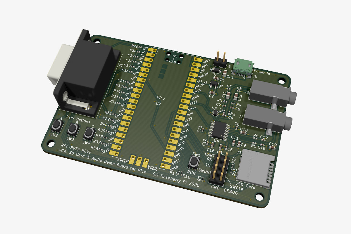  Tarjeta de audio VGA SD Card para Raspberry Pi Pico 