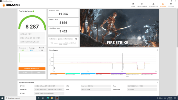 eGPU mini PC 3dmark firestrike