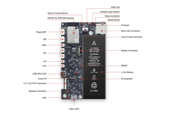 ESP32-S2 HMI Especificaciones del Devkit