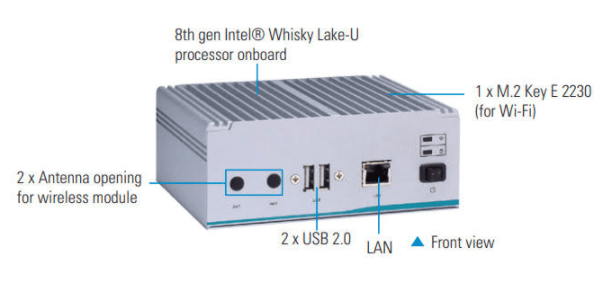 Front View Axiomtek eBOX560-52R-FL