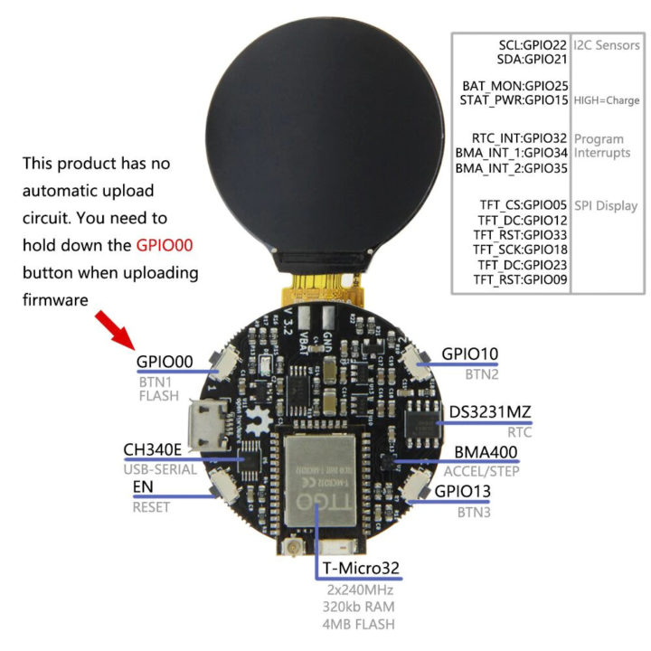 Open-Smartwatch oshw ESP32 watch