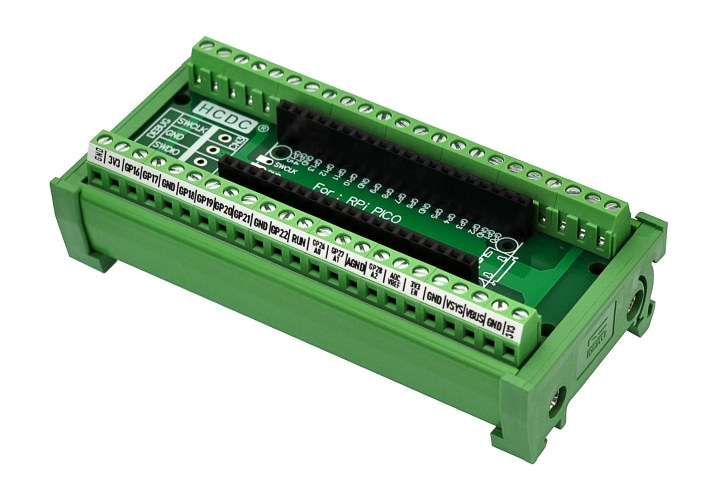 Terminal block raspberry-pi-pico din rail mount