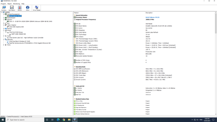 windows configuration hwinfo64 details