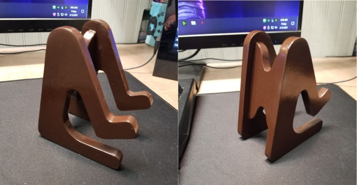 CNC milled phone holder