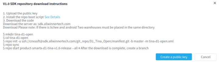 Descarga del SDK de Allwinner D1 Tina V1.0