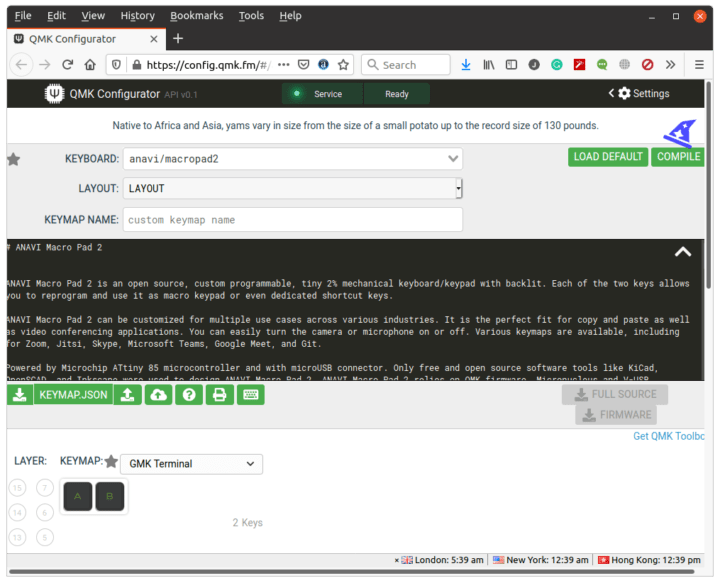 QMK Configurator Anavi Macropad 2