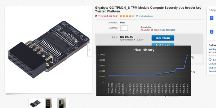 Precio del módulo TPM 2.0