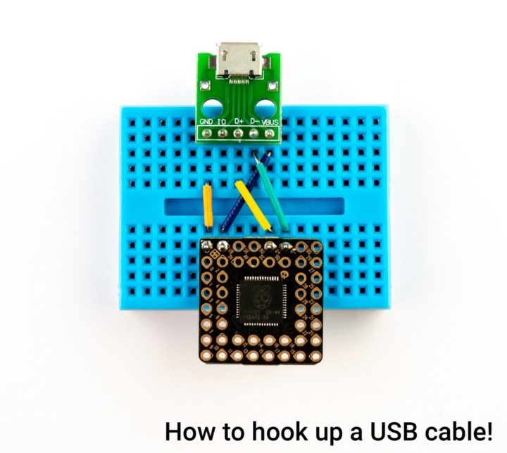 USB cable on PGA2040 board