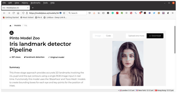 opencv iris landmark detector