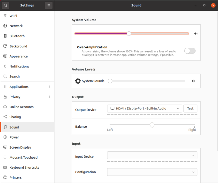 ubuntu 21.04 hdmi audio output