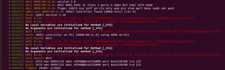 ubuntu dmesg ACPI error ECF2