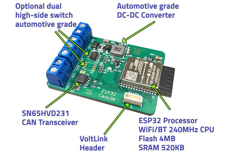 CANLite ESP32 CAN Bus board