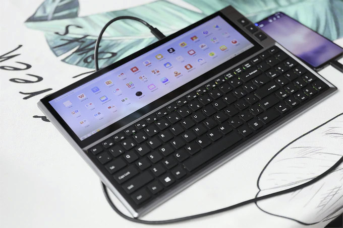 Multifunction-keyboard touchscreen display