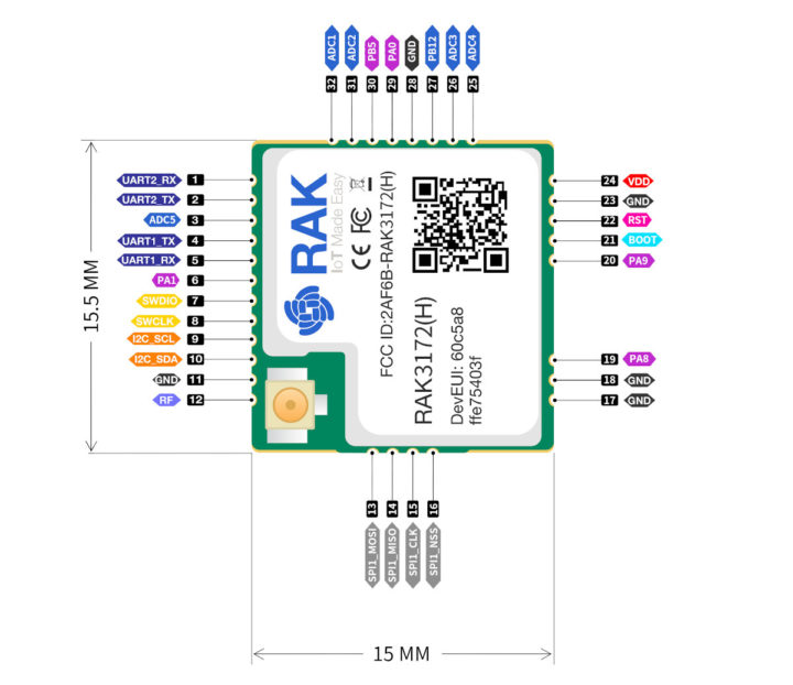 rak3172 pinout diagram