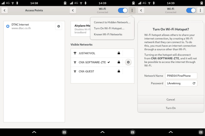 PinePhone Hotspot PostMarketOS