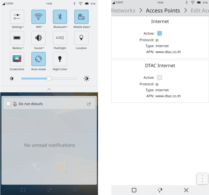 Pinephone Manjaro 4G access points