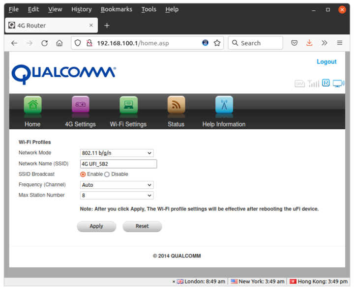 Perfiles de Qualcomm WiFi