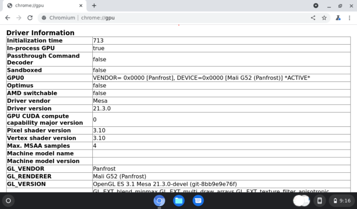 Chromium OS on ODROID N2 + Panfrost