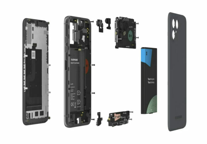 Fairphone 4 exploded view