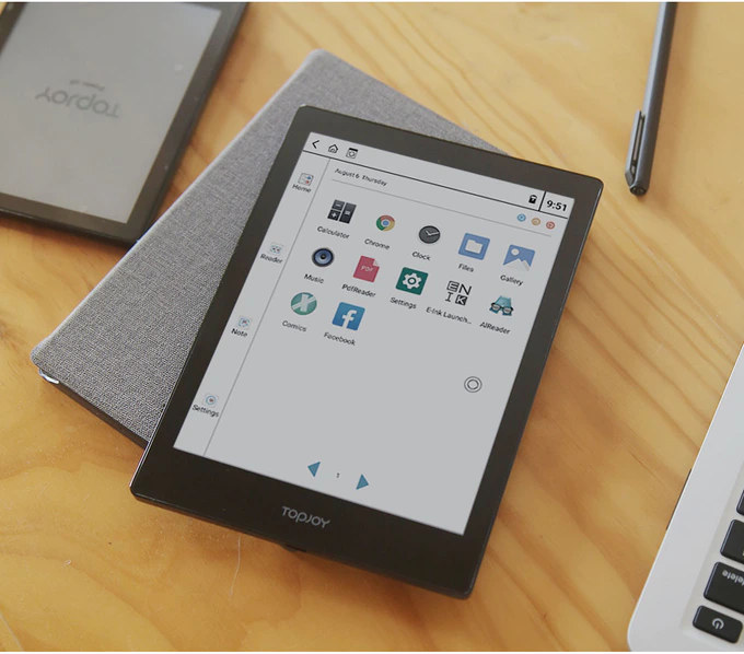 TopJoy ButterFly is a Full-Color DES Screen e-Reader with Android