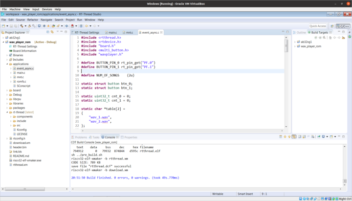 RISC-V wav audio player code sample